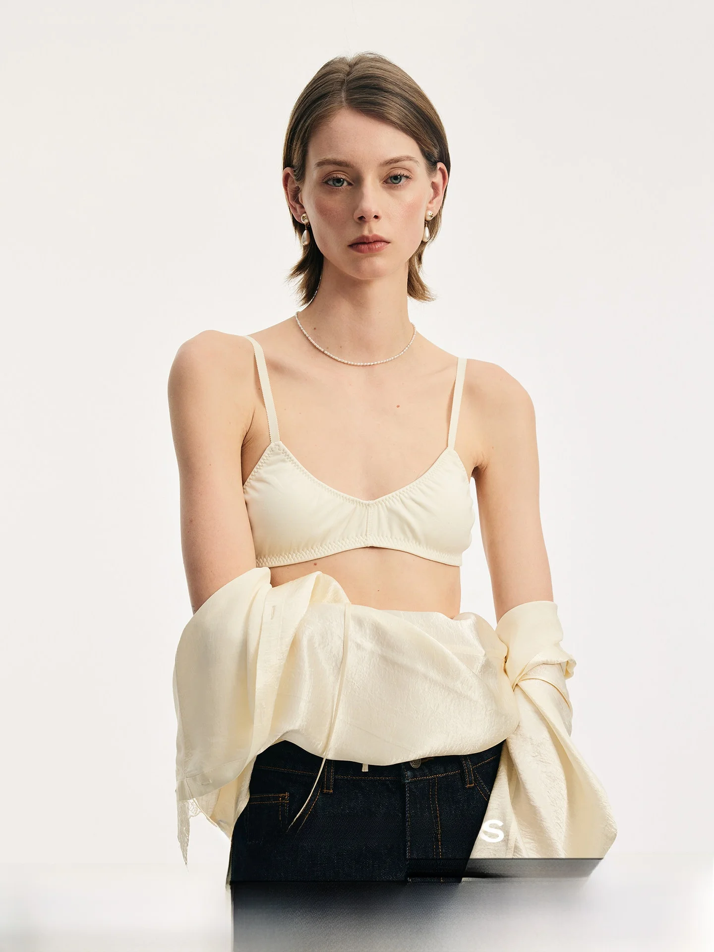 

Органическое хлопковое шелковое нижнее белье SMORE RIVERS для женщин, для повседневной носки, с подкладкой для груди, стандартная длина рукава