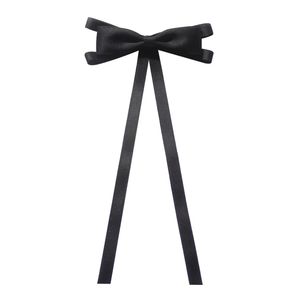 

Rhinestone Pearl Bow Blouse Ribbon Bow Tie Black College Style Bowknot Graduation Bank Hotel Shirt Shirt Bowtie For Women Girls