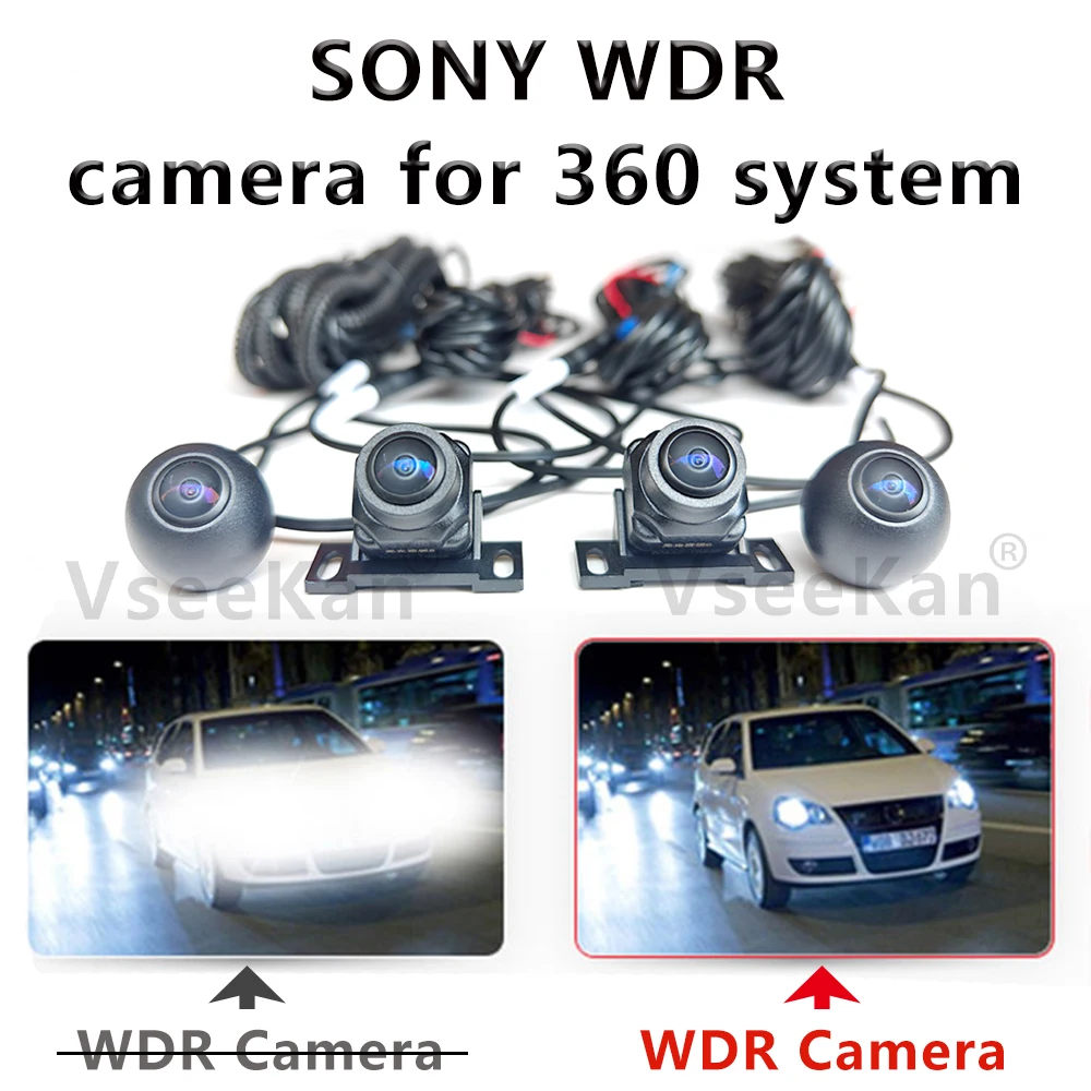 Zestaw kamery panoramicznej 360° do samochodu SN307 z technologią WDR, 1080P AHD, noktowizor, 4 kamery do radia multimedialnego z systemem Android.