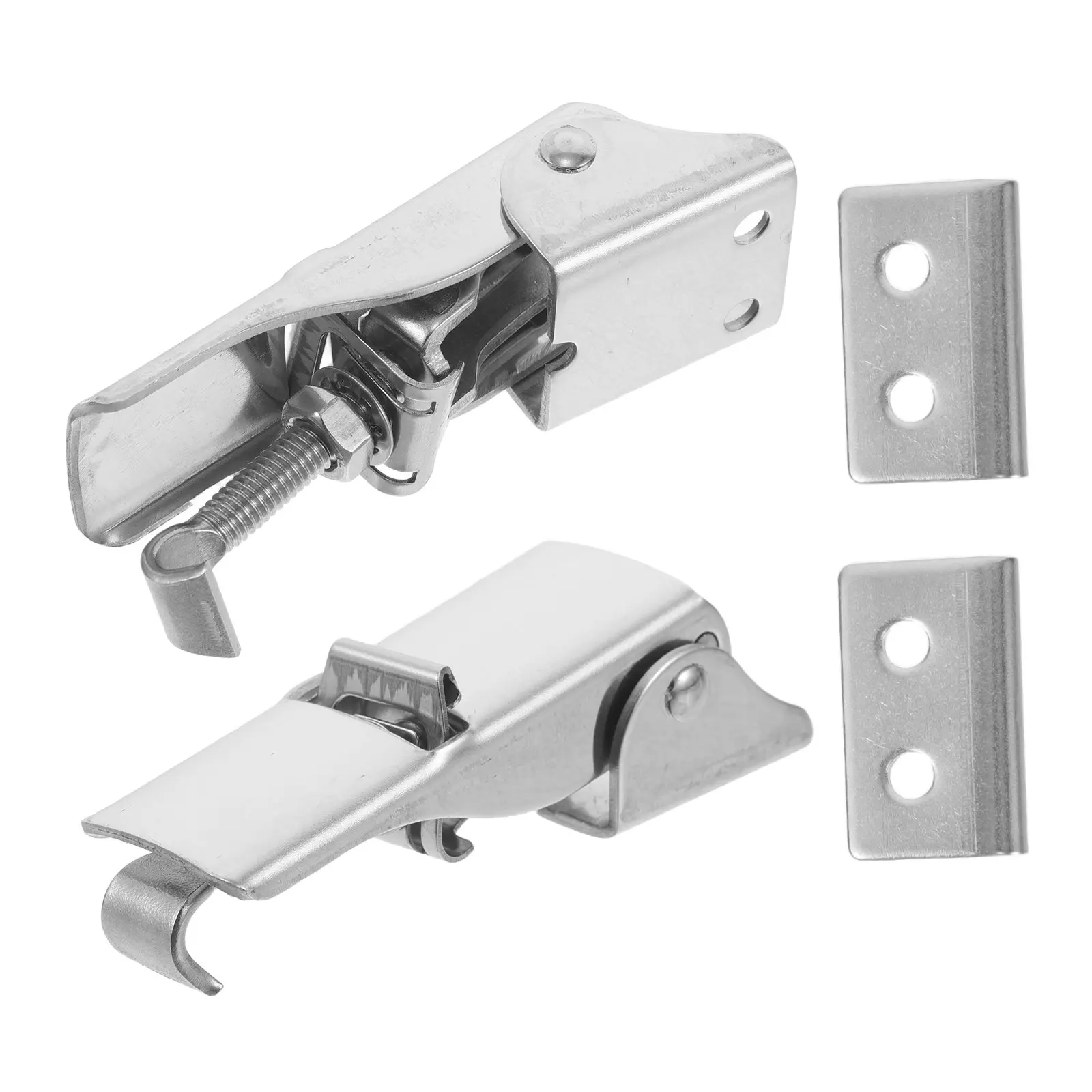 2Pcs Industrial Adjustable Toggle Latch Heavy Duty Stainless Steel Vibration Resistant Cabinet Draw Lock Toolbox Hardware