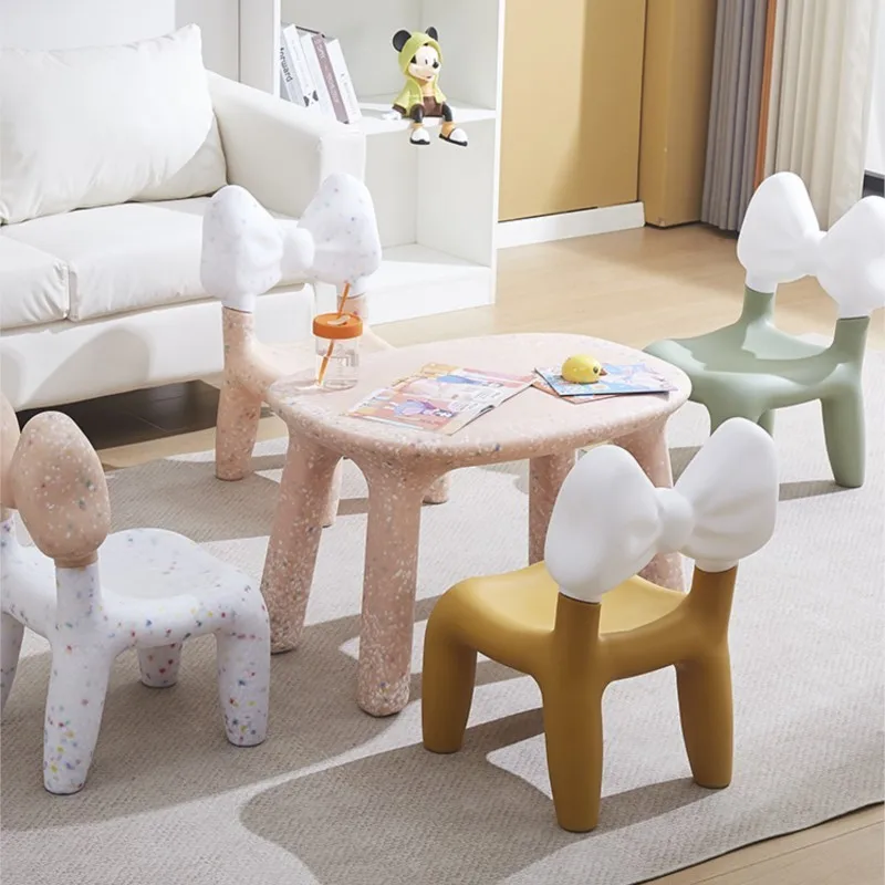 مومو القوس البراز المنزل الإبداعية الكرتون رياض الأطفال التعليم المبكر الأطفال مسند الظهر كرسي التعلم كرسي تغيير الأحذية البراز