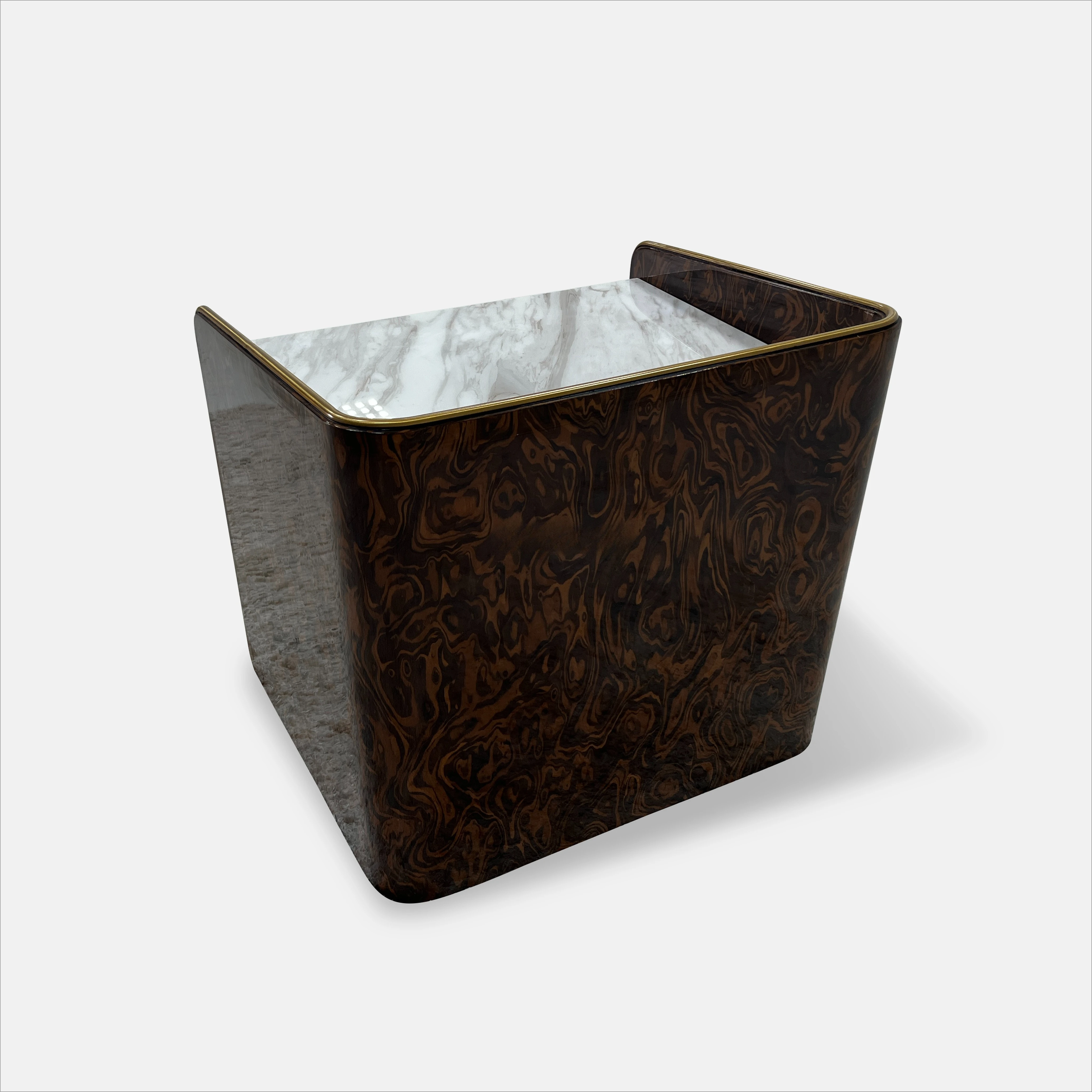 أثاث غرف النوم الفاخرة الحديثة، طاولات السرير الرخامية، طاولات السرير الجلدية