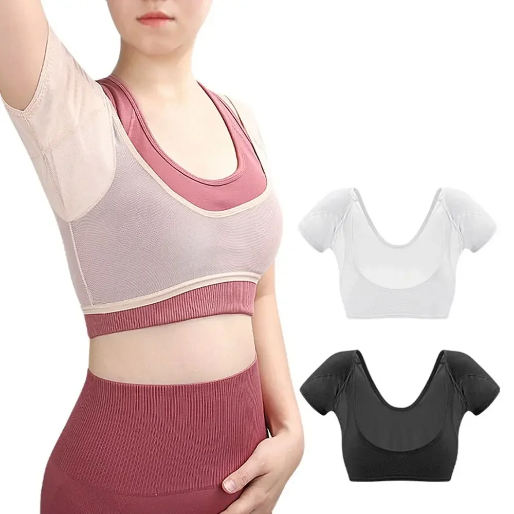 

1pc Underarm Sweat Vest Breathable Sweat Proof Shirts Washable Cotton Sweat Vest Universal Vest Women's Clothing