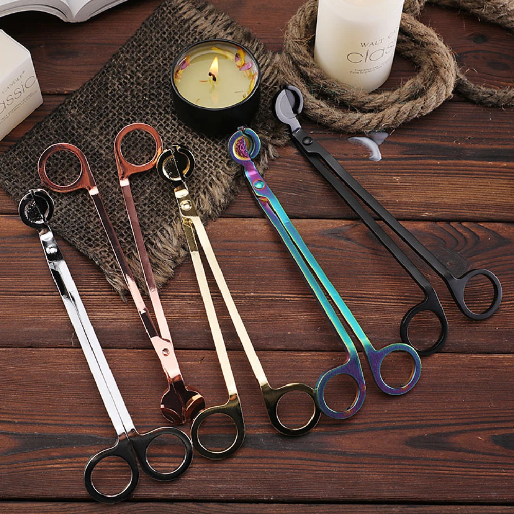 6 Color Candle Wick Trimmer Multi-purpose Scissors Candle Care Stainless Steel Blade Shears Scented Candle Accessory Tools