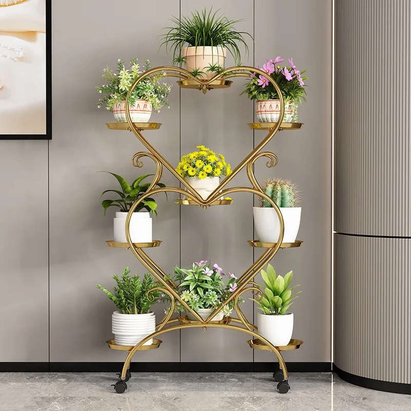 em-Light luxury flower stand creative design Interior decoration plant shelves Simple multi-layer meble taras garden furniture-