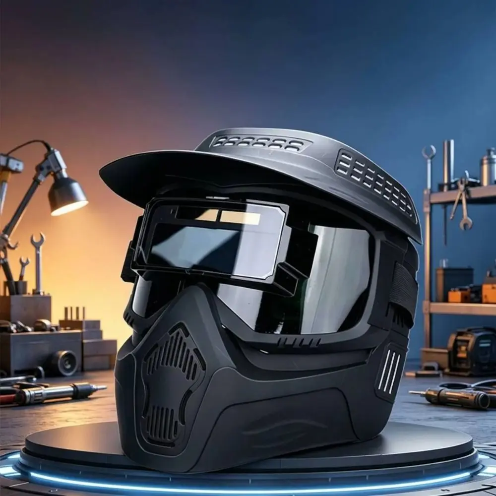 

High Quality Auto Darkening Welding Shield Adjustable Band Detachable Face Shield Face Shield Impact Resistant Split Type