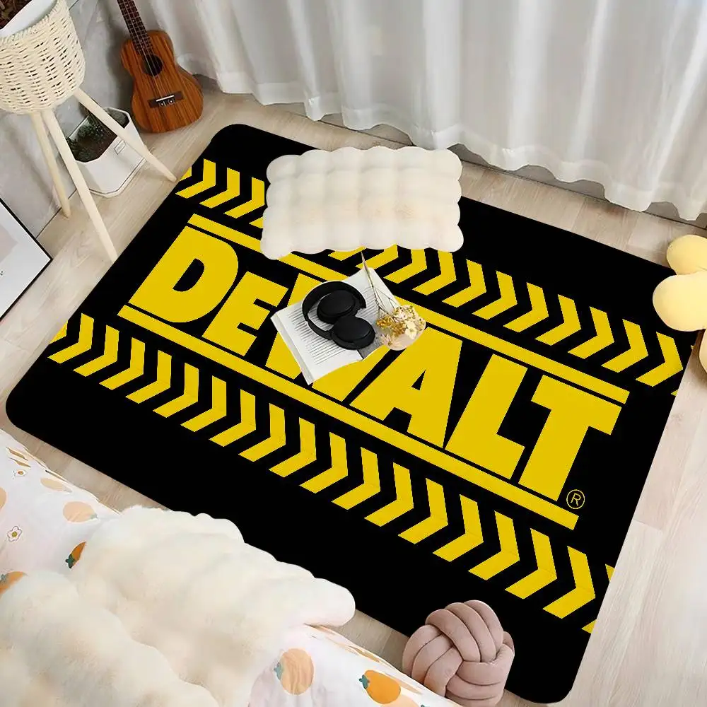 Popular D-DEWALT Logo Floor Mat Non-Slip Laundry Room Mat Laundry Decor Balcony Child Living Room Household Carpets