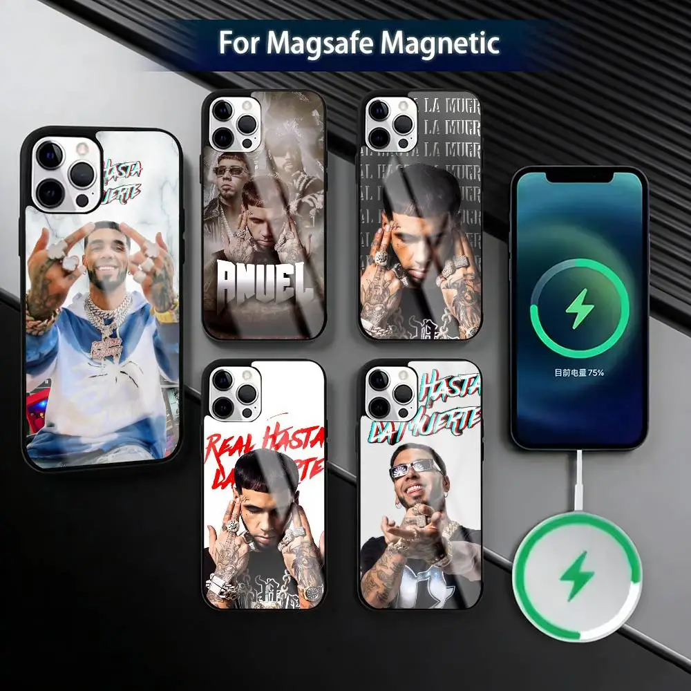 

R-Rapper Anuel AA Phone Case For iPhone17,16,15,14,13,12,11 Plus,Pro Magnetic with Magsafe Wireless Charging