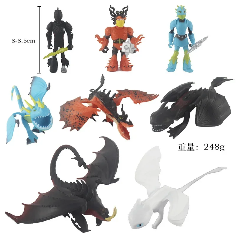 8 шт./компл., как приручить дракона, аниме-фигурки, статуя из ПВХ, модель, коллекция украшений, украшение для стола, Рождественский подарок