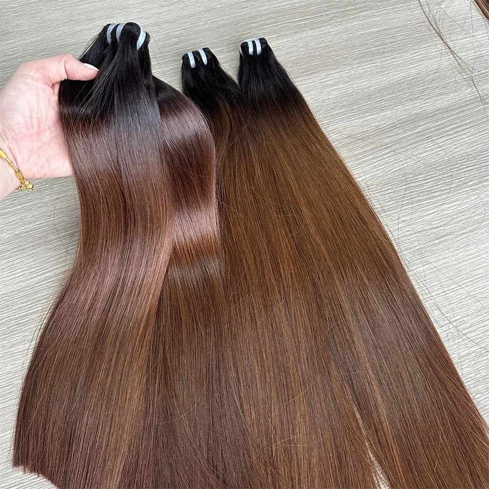 

Vietnamese Raw 20A Double Drawn Straight 100% Human Hair Weaving Bundle Raw Brown Color Human Hair Extension Millionaire Queen