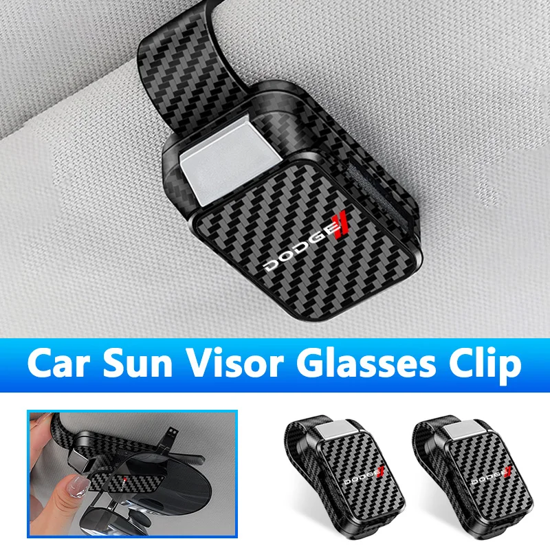 Soporte para gafas de sol de coche, tarjeta de billete para Dodge Ram 1500, cargador de viaje, dardo, Challenger, Durango, accesorios de estilo automático