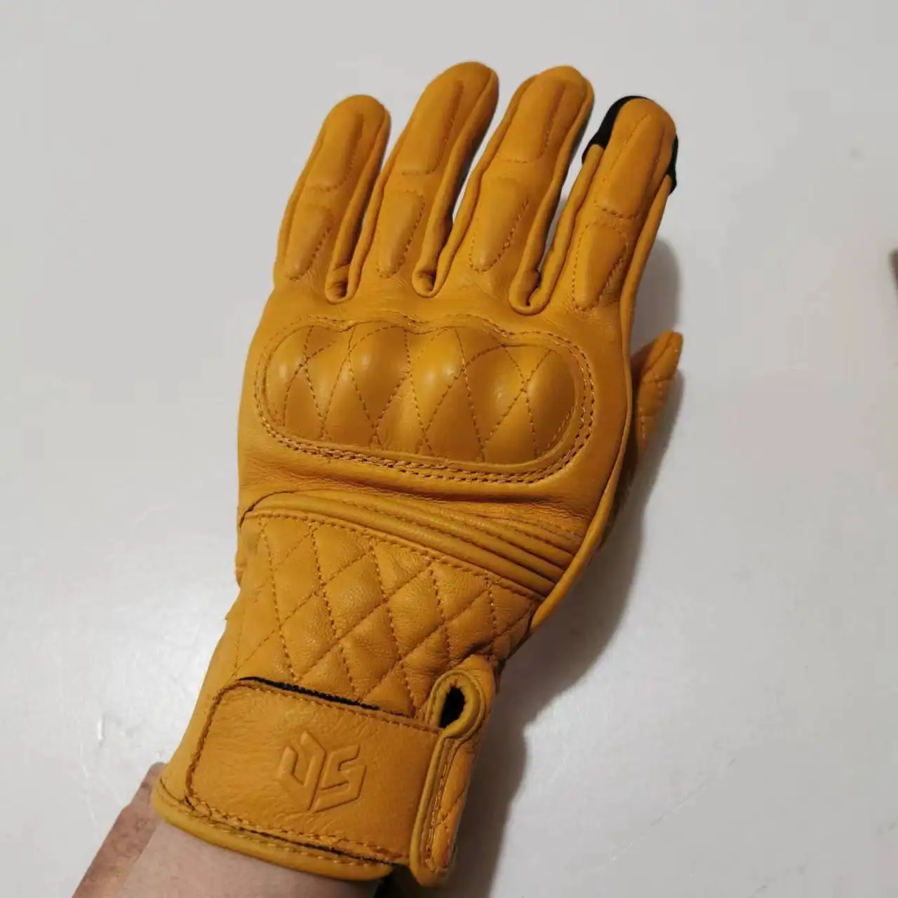 defect color pleather motorcycle gloves for regular customer with cheap price