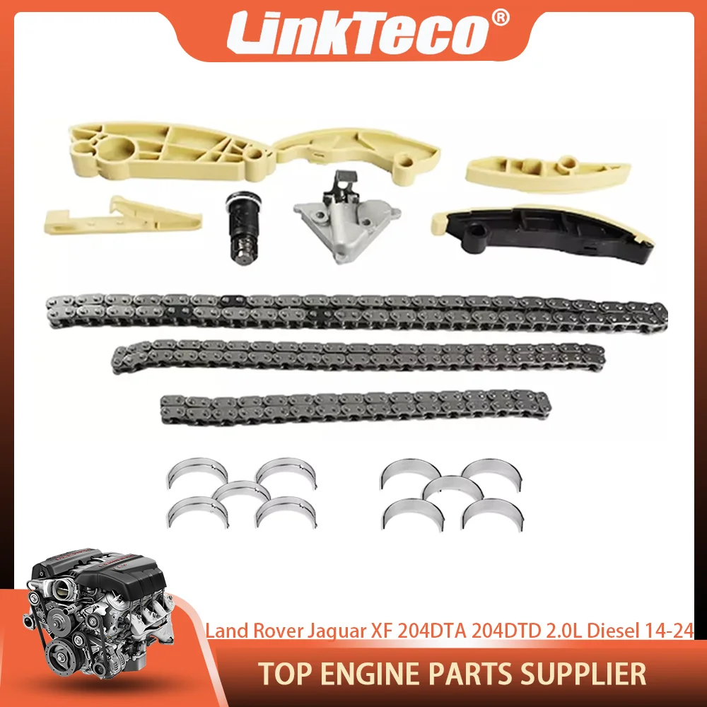 Kit de Corrente de Distribuição e Rolamentos do Motor para Land Rover Discovery Sport Jaguar E-PACE F-PACE XE XF 204DTA 204DTD AJ200D 2.0L Diesel 14-24