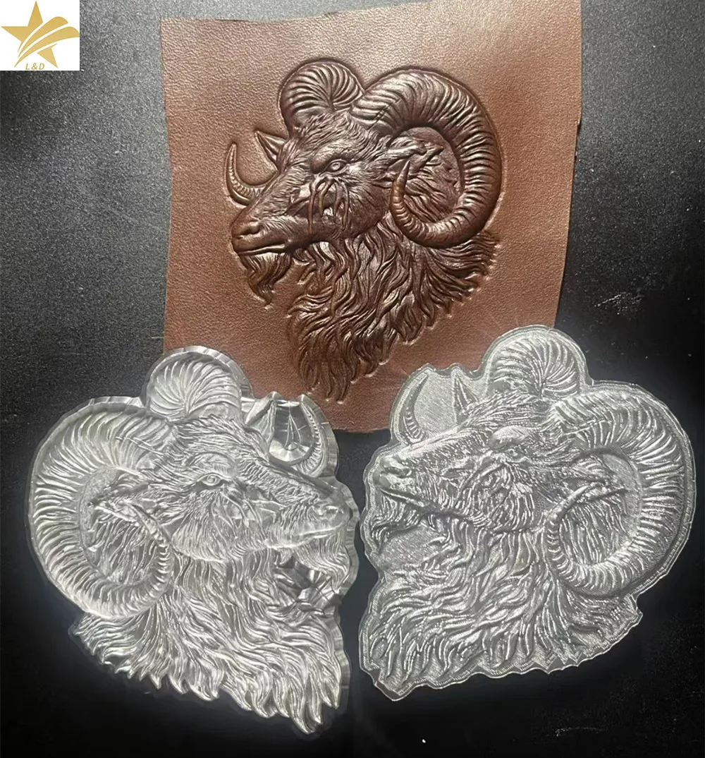 

3D Ram Head Leather Stamp Mold Relief Bighorn Sheep Embossing Tool for Vegetable Tanned Leather Craft DIY Wallet Belt Bag Decor