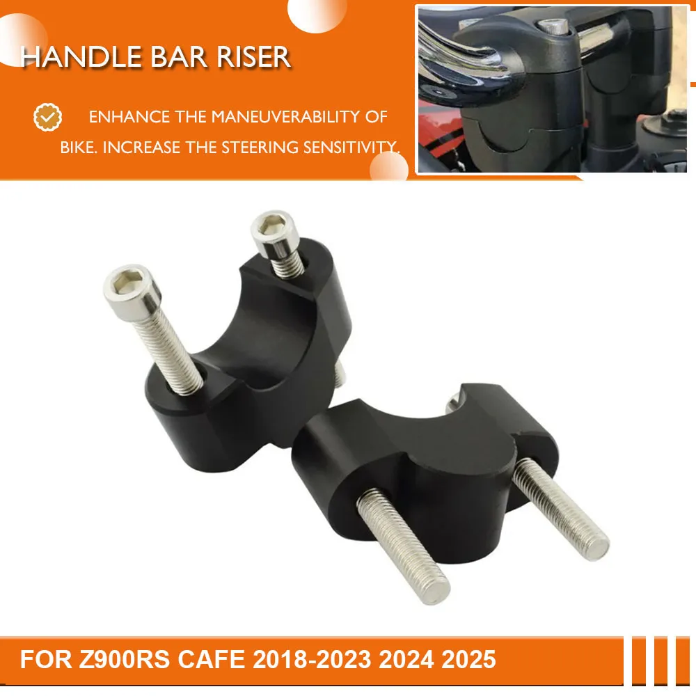 For Z900RS Cafe 2018 2019-2023 Motorcycle Handlebar Riser Clamp Adapter For Z900 RS 2024 2025 CNC Handle Bar Rised Up Extend Kit