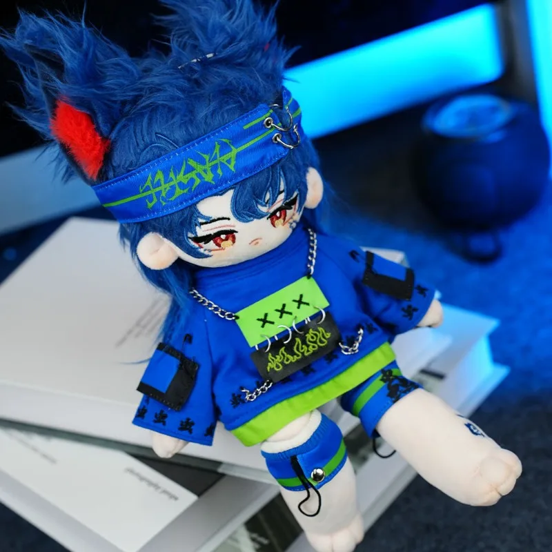 30cm Anime Attributes Jing Ling Kawaii Cosplay Cotton Doll Body Long Leg Change Suit Cartoon Soft Plushies Toy Figures Fans Gift