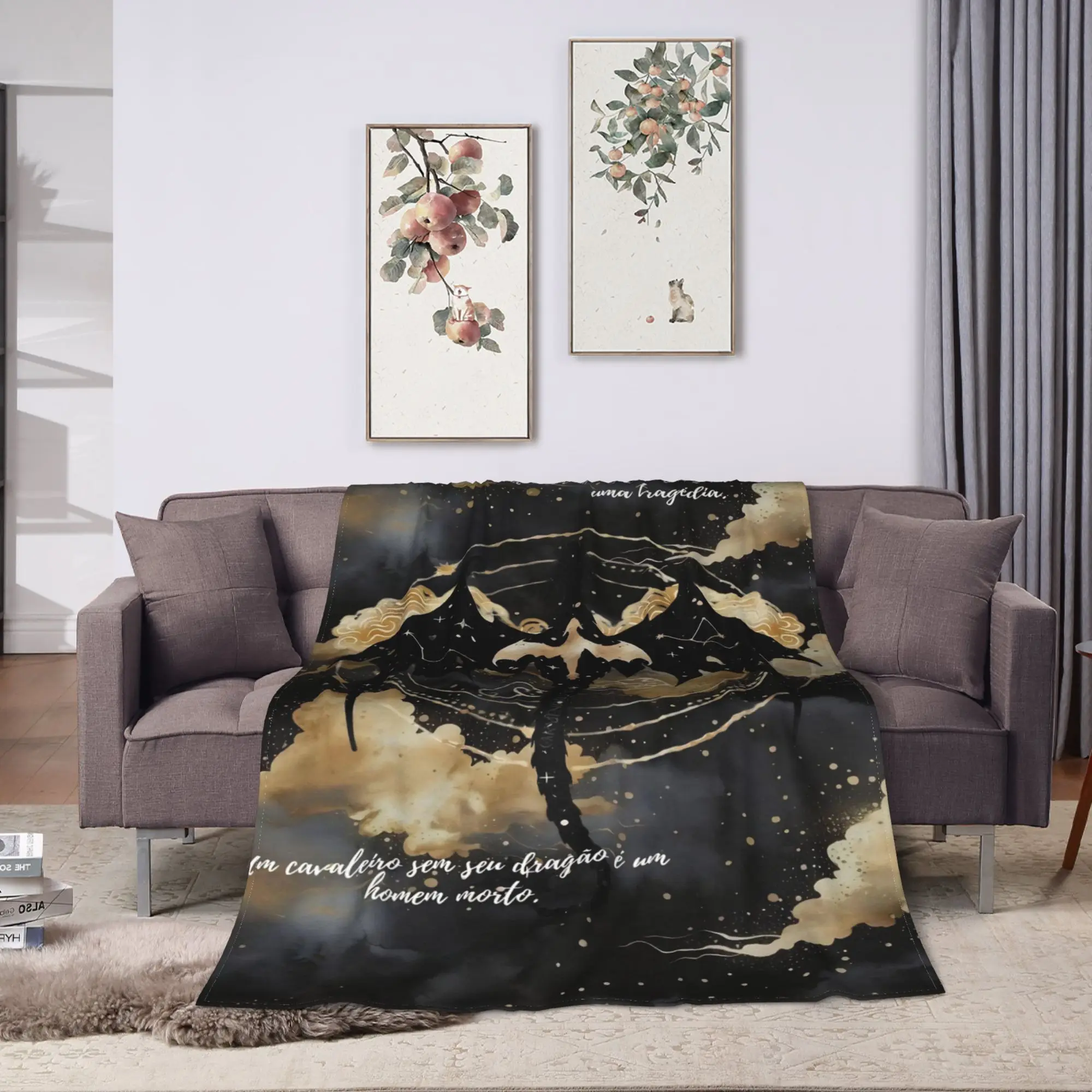 F-Fourth W-Wing Dragon Flannel Blanket Winter  Warm Soft Bedding Throws for Children Couch Chair Bedspread Sofa Bed Cover