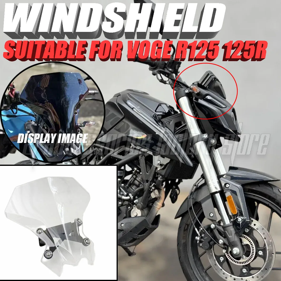 For VOGE R125 125R R 125 Motorcycle Accessories Windshield Fairing Windscreen Baffle Wind Deflectors For VOGE R125 2018-2025