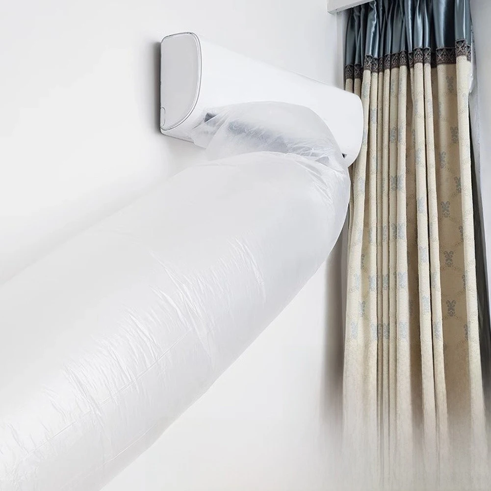 Flexible AC Air Duct Bag 8/10/15/20M PE Material Transparent White for Airflow Guidance on Window Split Portable AC