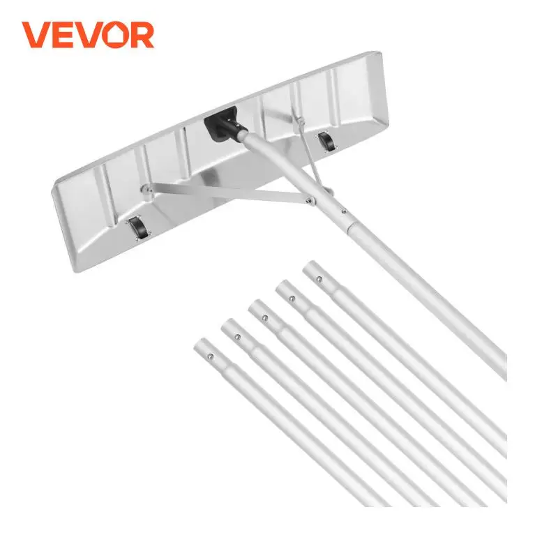 VEVOR Snow Roof Rake 25inch Blade Snow Removal Tool For Roof Protection Anti-Slip Handle Grip House Roof Car Snow Wet Leaves