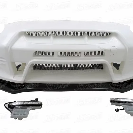 

VRS WIDE STYLE HALF CARBON FIBER FRONT BUMPER for 2008-2016 NISSAN GTR R35