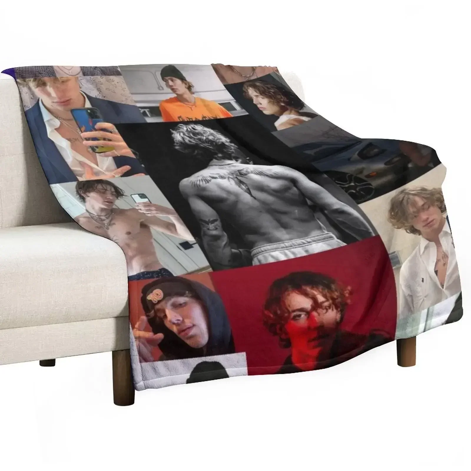 

Vinnie Hacker Collage Throw Blanket blankets and throws Luxury Designer christmas gifts Sofa Throw Blankets