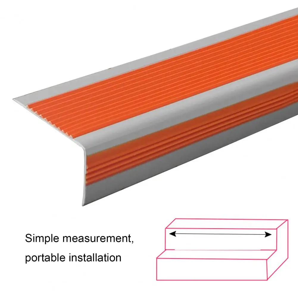 100CM Non-Slip Stair Nosing L-Shape Staircase Step Tread Stair Edge Protector Waterproof Indoor Outdoor Stair Nose Molding