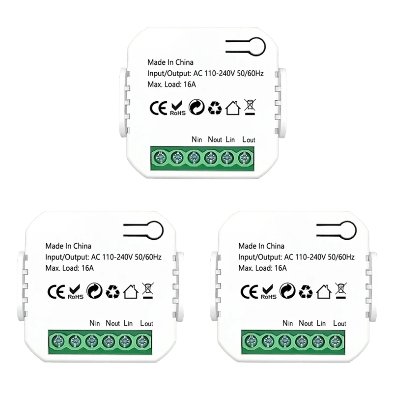 Intelligentes ZigBee-Steckdosenmodul mit KWh-Zähler, Energiemonitor, Timer, 16A Überlastschutz, Unterstützt Google Home und Alexa