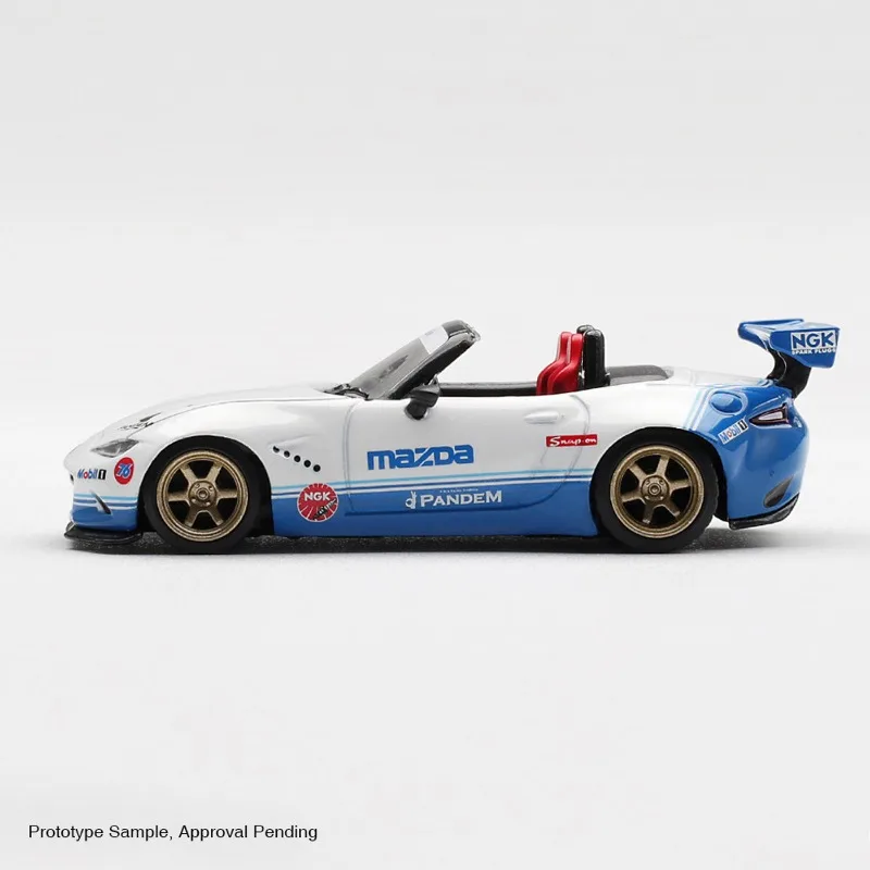 MINIGT 1:64 Mazda Miata MX-5 ND Rocket Rabbit Modified Die Casting Alloy Car Model Desktop Decoration Male Gift.