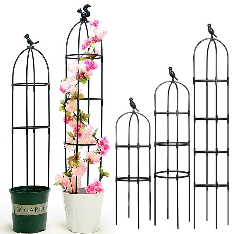 

H 120/150/180cm Climbing Plant Trellis Garden Support Cages for Flowers Plants Support Frame Trellis DIY Flower Vines Pot Stand