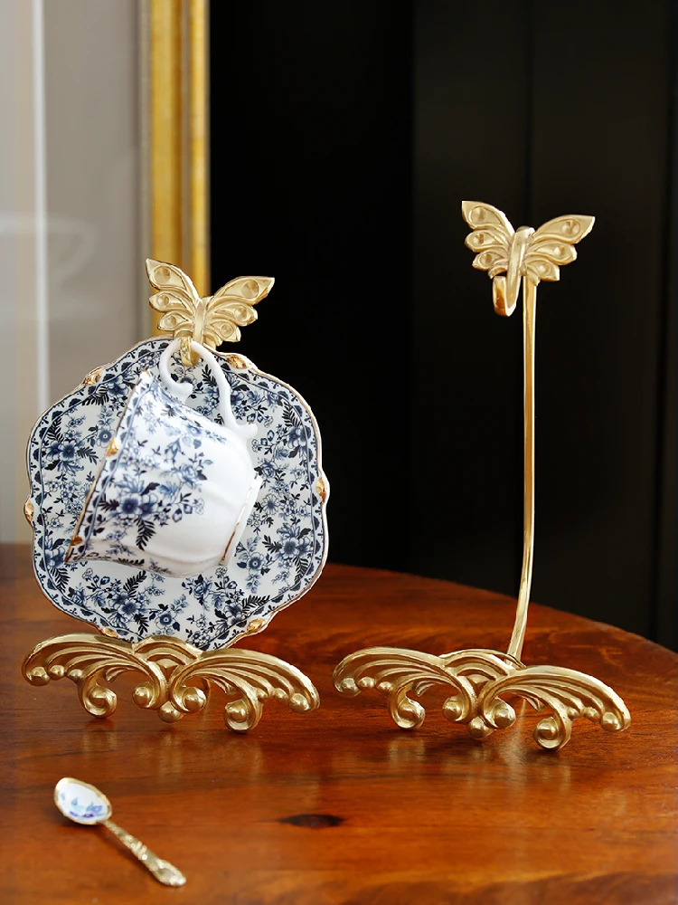 

Vintage Tea Cup Holder Display Stand Living Room Coffee Cup Plate Storage Ra Kitchen Batoom Organizer Household Cleaning ...