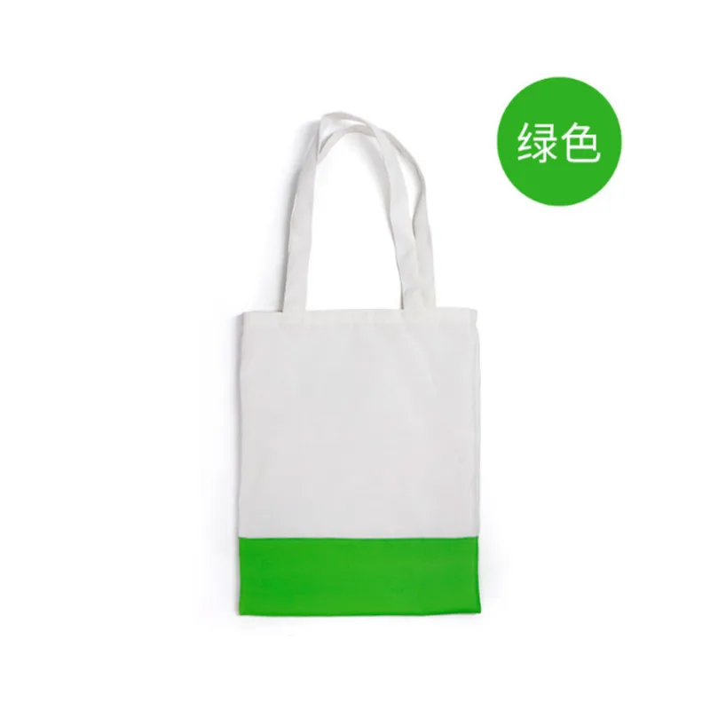 Bolso de mano colorido en blanco de sublimación, bolsa de almacenamiento de poliéster para hombro al aire libre, bolso portátil para damas y niñas para Impresión de fotos Diy