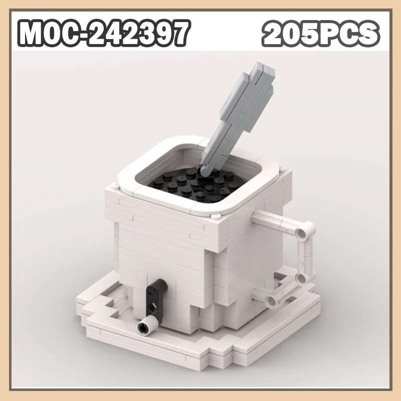 

MOC-242397 Coffee Mug Kinetic Sculpture Building Block Model Particle Creativity Gifts Miniature DIY Desktop Coffee Lover Bricks
