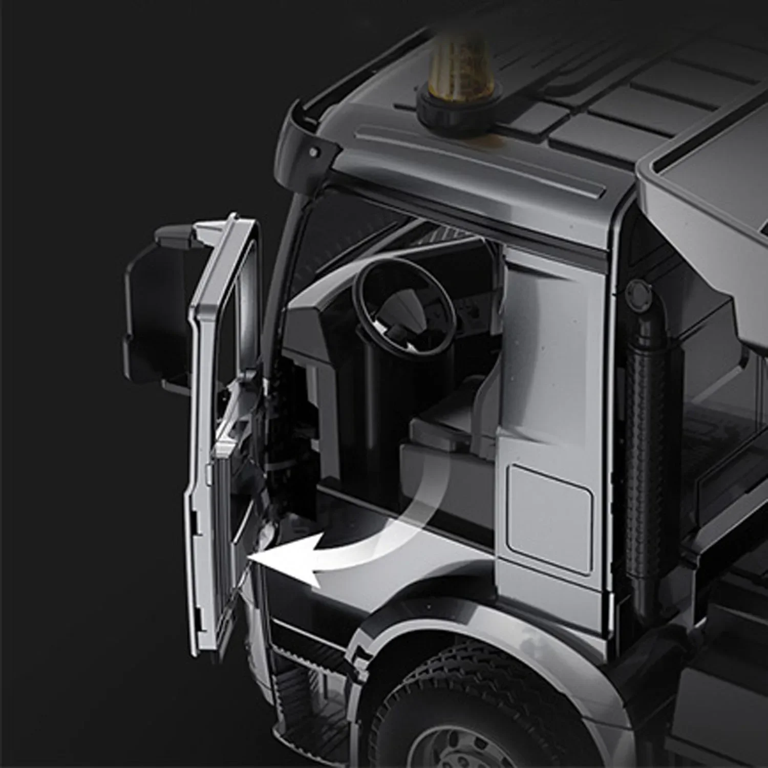 RC Muldenkipper DoubleE E590-003 1/20 6X6 Elektrisch Hebender Ferngesteuerter Kipper mit Metallgetriebe, Geräuschen und Lichtern Modellfahrzeug RTR – Detail 3