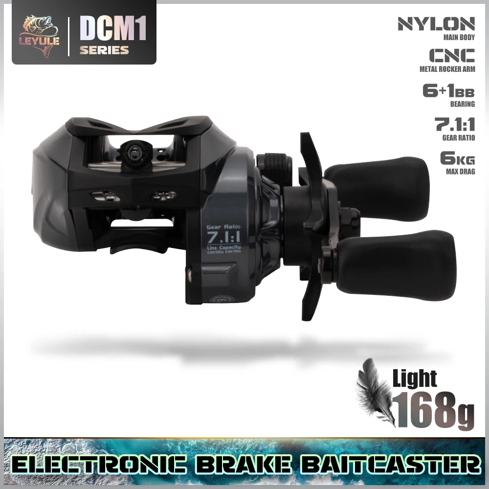 dcm1-series-baitcasting-reel-electronic-braking-system-6-1bb-71-1-gear-ratio-freshwater-saltwater-fishing-reel-6kg-max-drag