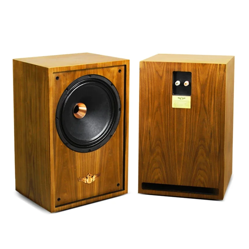 Audiophile grade 12 inch coaxial bookshelf hifi speaker high fidelity passive audio veneer