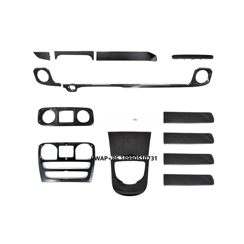 

G-class W464 Interior Trim Kit Dry Carbon Fiber Glossy Black for Left Hand Drive Car Cover Parts G63 G500