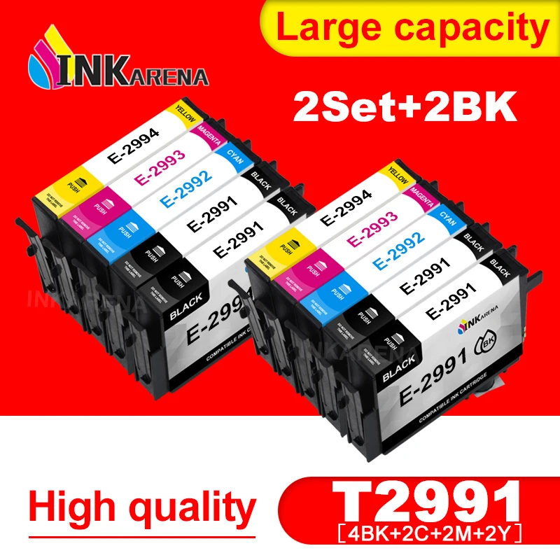 INKARENA T2991 Ink Cartridge for Epson T2996 29XL T29 Refill Cartridges XP 235 247 245 332 335 342 345 435 432 442 445 Printer