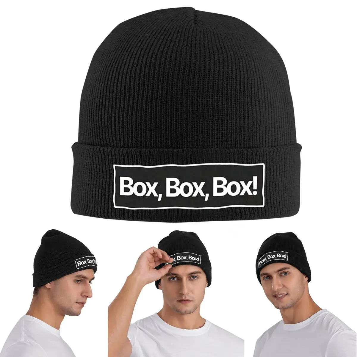 

Box Box Box Tire Compound Теплая вязаная шапка Зимняя вязаная шапка Skullies Шапки Шапки в стиле хип-хоп для унисекс