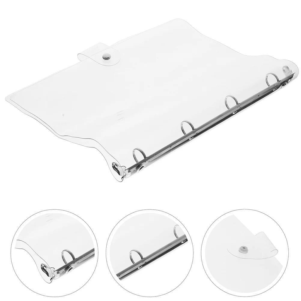 2Pcs Plastic A4 Binder Clear Notebook Cover Loose-Leaf Ring Easy Use for School Office Stylish Protection