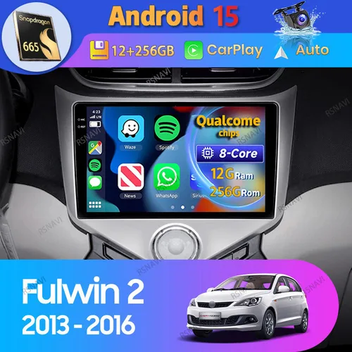 Imagen 1 del producto Android 15 Radio de coche para Chery Fulwin 2 Very A13 2013 - 2016 Carplay Auto GPS 360 cámara DVD vídeo 2Din reproductor Multimedia estéreo