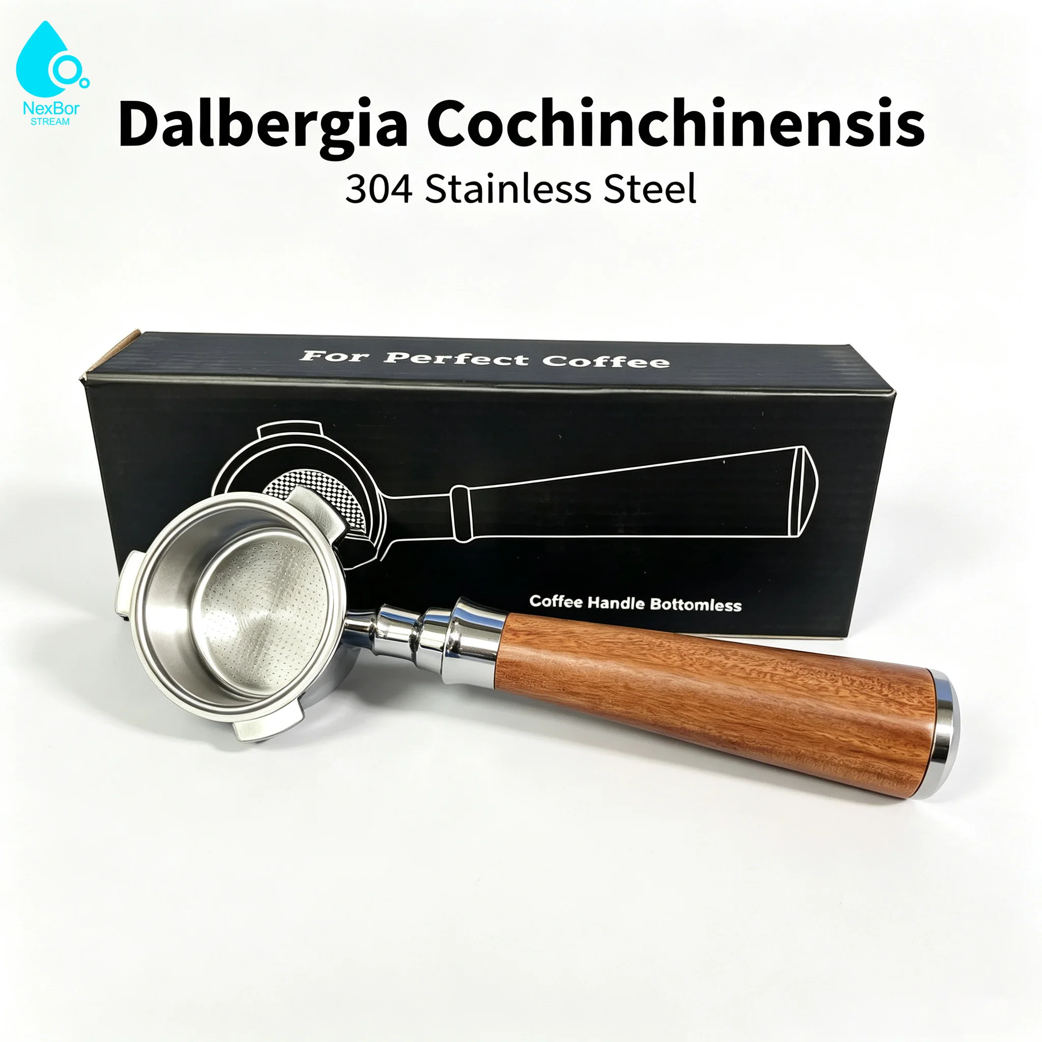 51mm Bottomless Portafilter 3 Ears, NEXBOR  Professional Espresso Portafilter 51mm for De-longhi EC680, EC685 & EC885 Machine