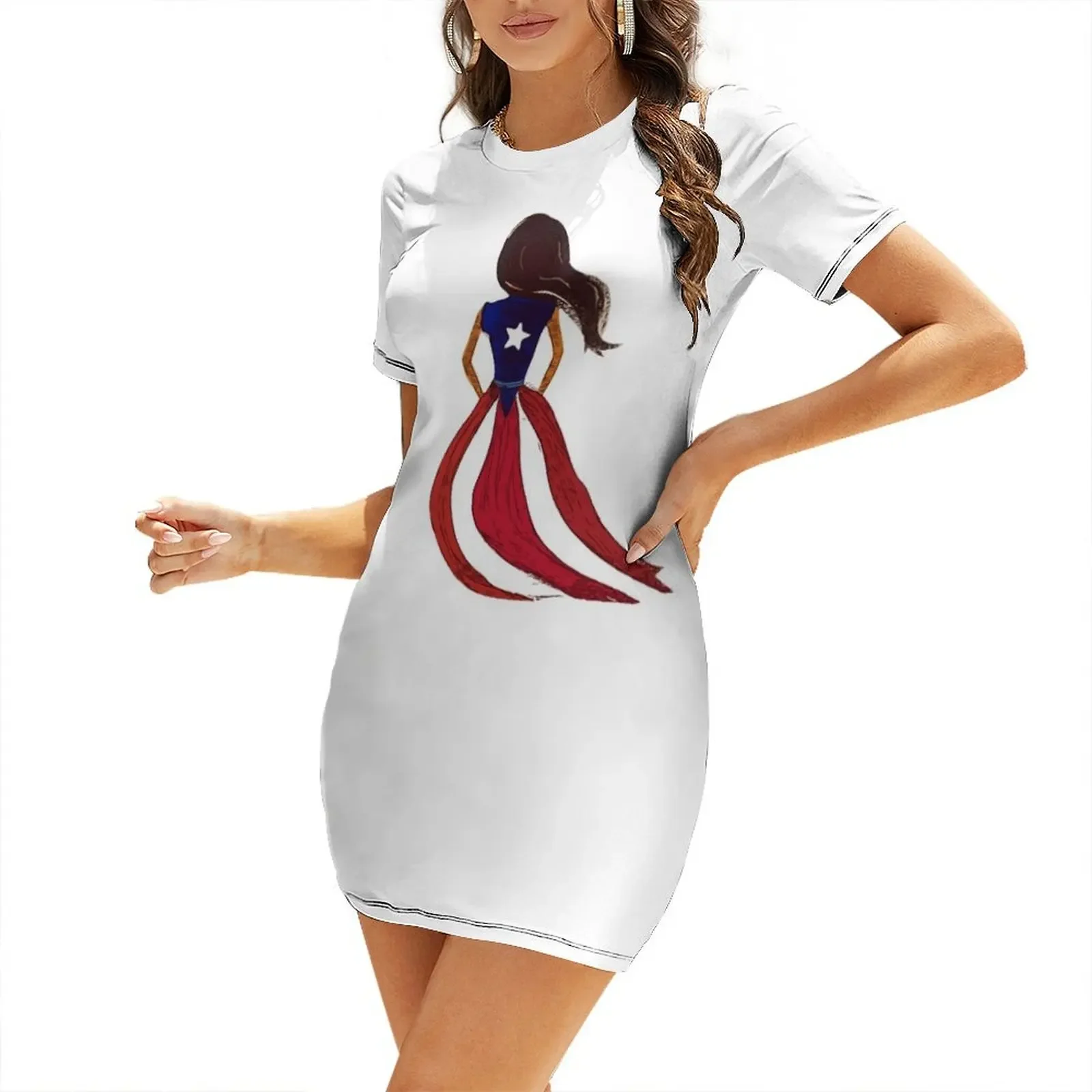 

Nia Boricua Boricua Girl Short-Sleeved Dress women's elegant loose dresses Party dresses evening dresses luxury 2025 Dress