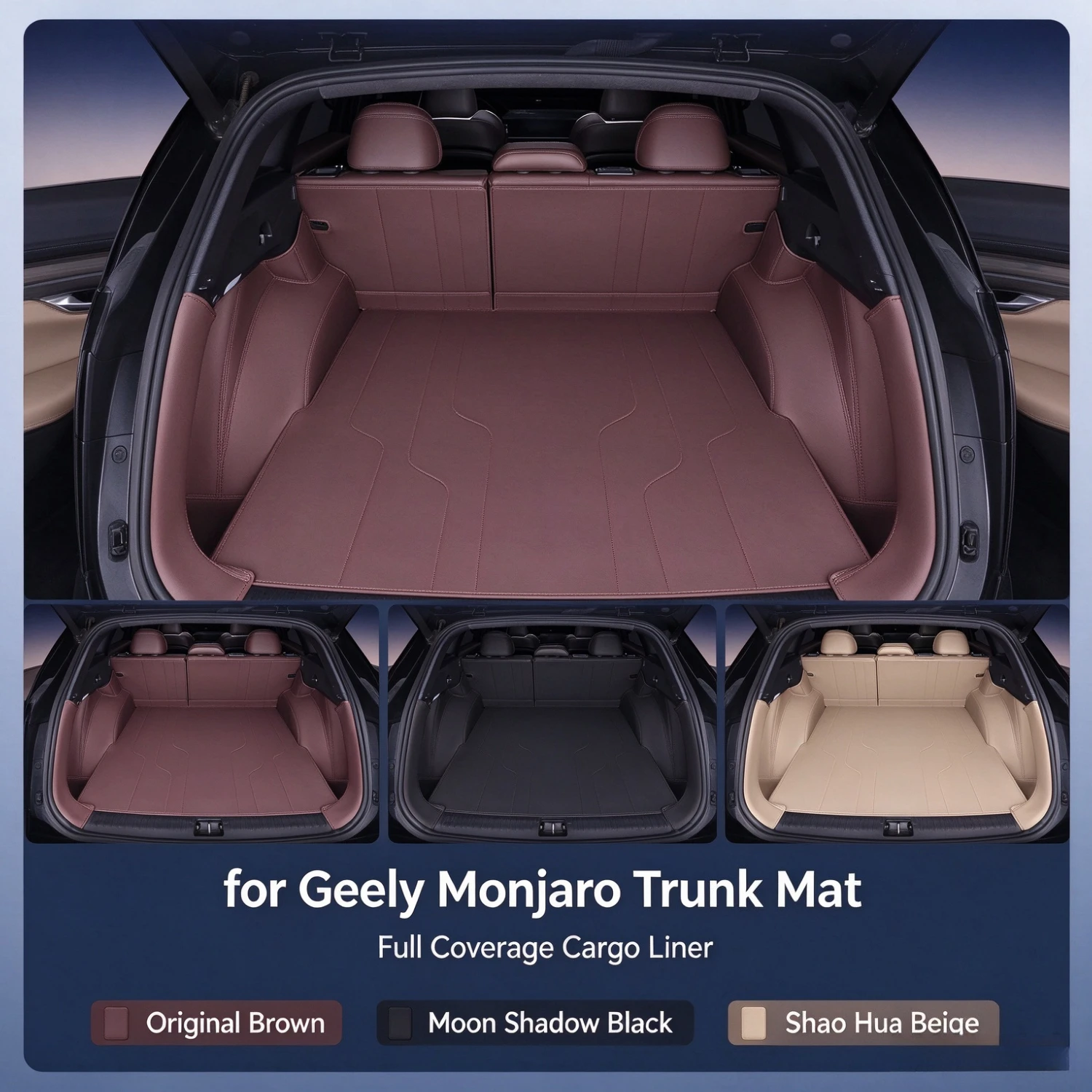 For Geely Monjaro Xingyue L Koleos 2025 2026 Car Cargo Liner Full-Coverage Trunk Mat Non-Slip Scratch-Resistant Protective Pad