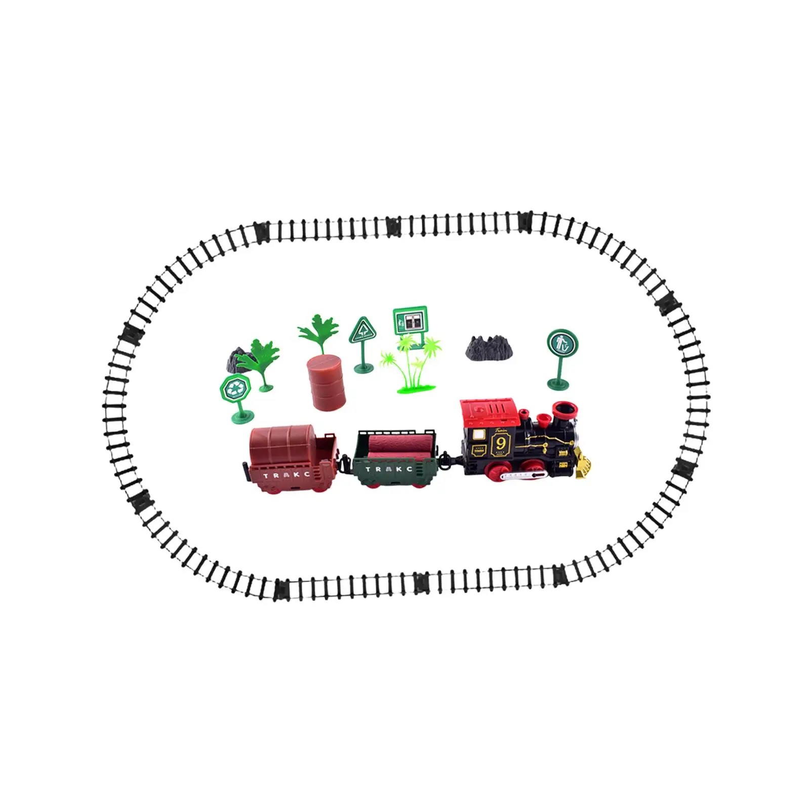 Christmas Electric Train Set Steam Train Electric Rail Car Retro Car Christmas