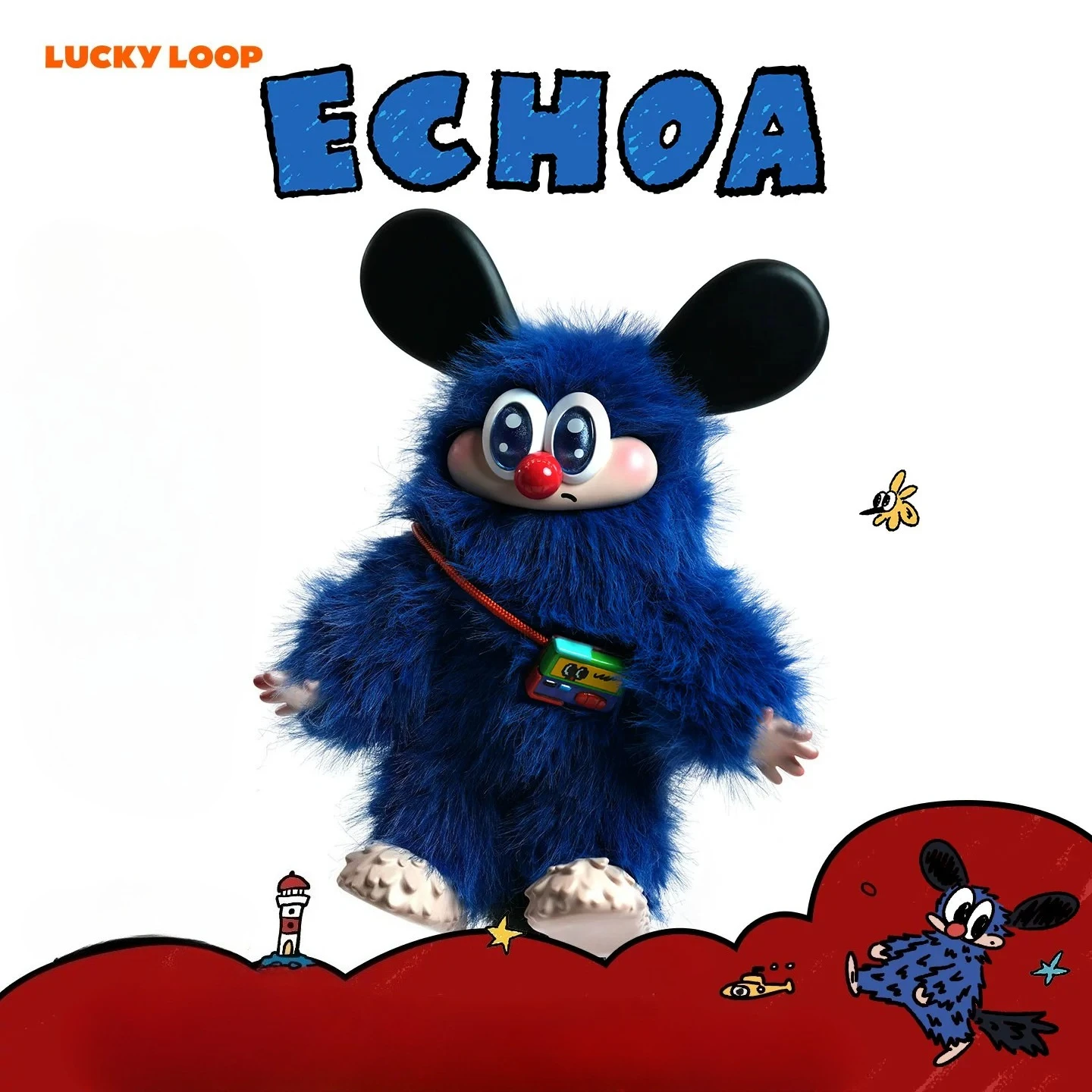 ECHOA Endless Hertz Series: Плюшевая фигурка-кукла в закрытой упаковке, брелок-подвеска, модное украшение для рабочего стола, игрушка-сюрприз, подарок.