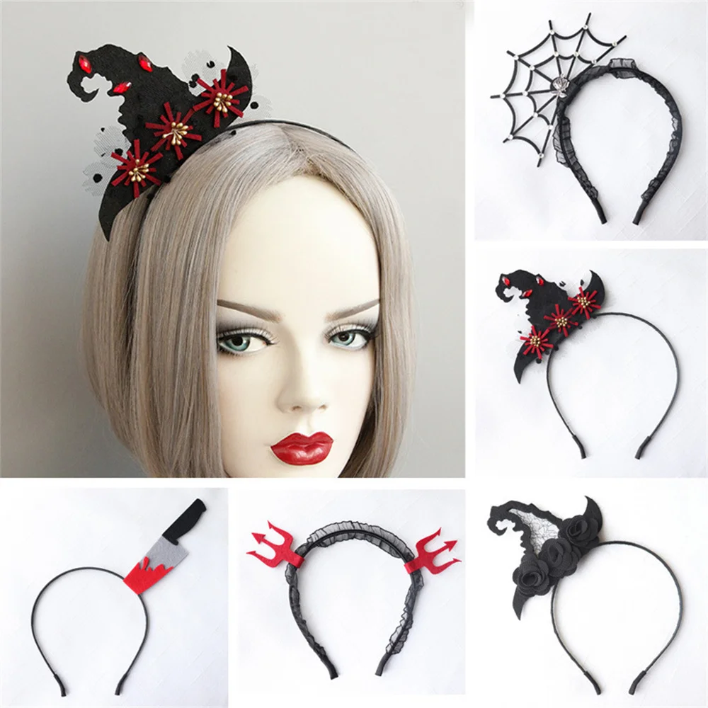 

Halloween Headbands Witch Crown Spider Web For Halloween Party Costume Trick Or Treating Cosplay Decor One Size Fits All