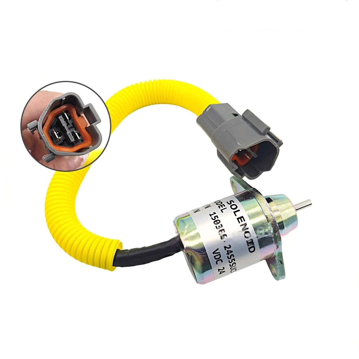 

1503ES-24S5SUC5S flameout switch solenoid valve 24V is suitable for Doosan Daewoo excavators and Yanmar 4TNV94 engines