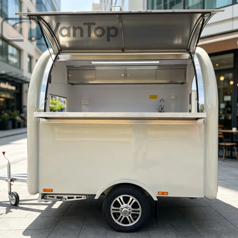 Vantop Mini Round Food Trailer - огляд і ціна Quality Food Snacks
