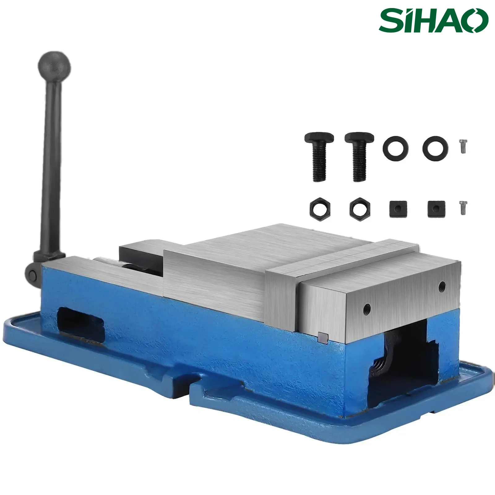 

SIHAO 6inch Heavy Duty Milling Machine Vise 0.002" Precision HT250 Cast Iron Hardened Jaw for CNC Drilling Grinding and Milling